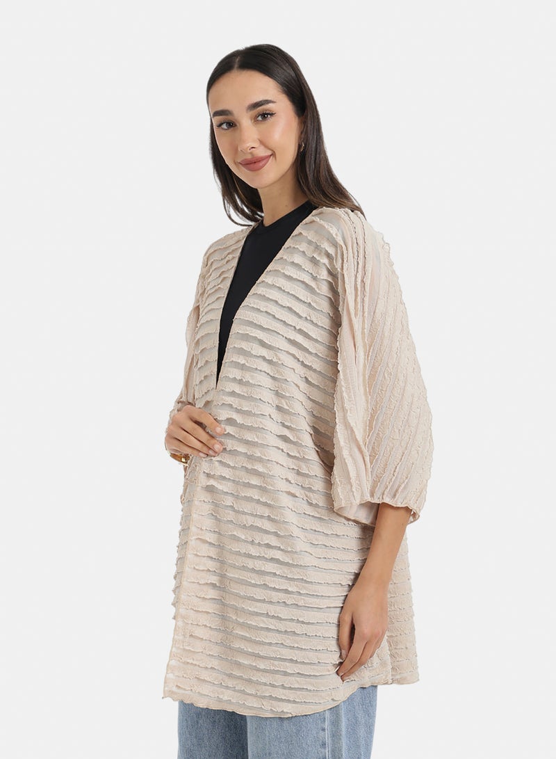 Carina Textured Ruffle Beach Kimono - Image 3
