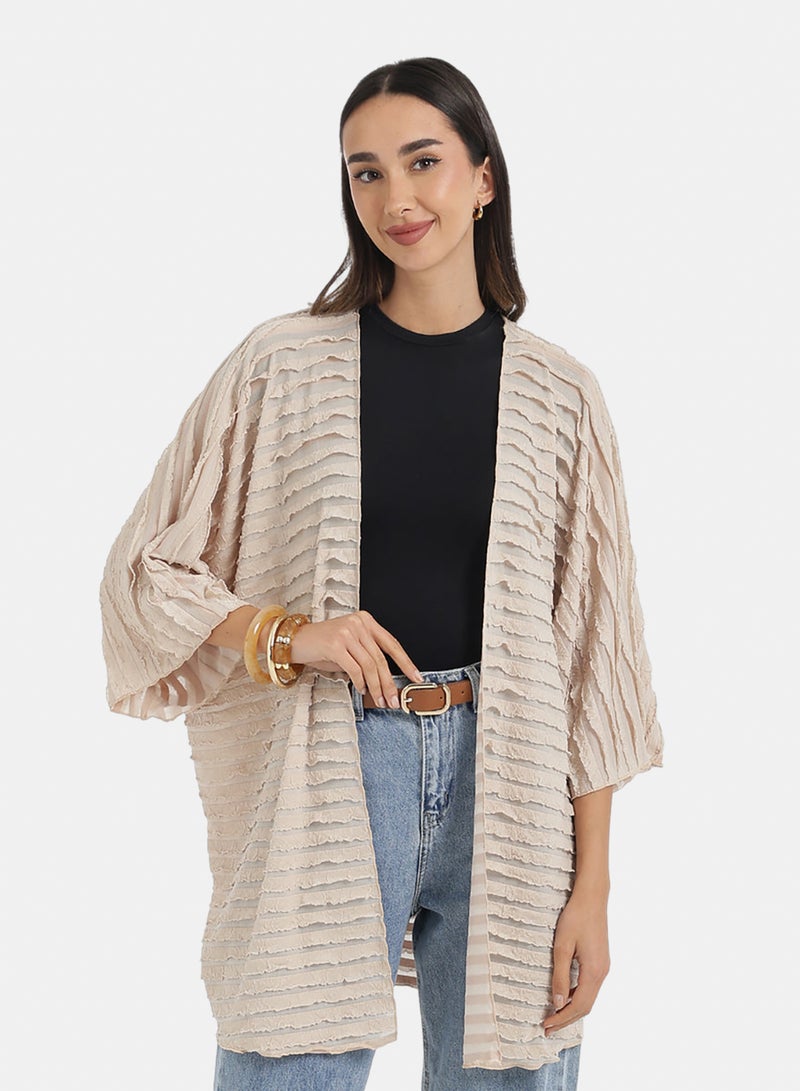 Carina Textured Ruffle Beach Kimono - Image 1