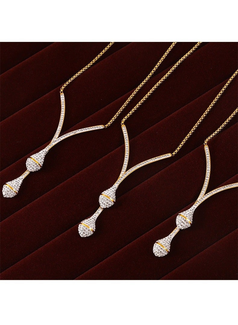 JOOLI Jewelry Set New Necklace and Bracelet Exclusive Elegant Jewellery for Women Ladies Fashion Accessories Gold Fine Girls Shiny Waterproof Noble Bangles Stylish 2024 Summer - Image 4