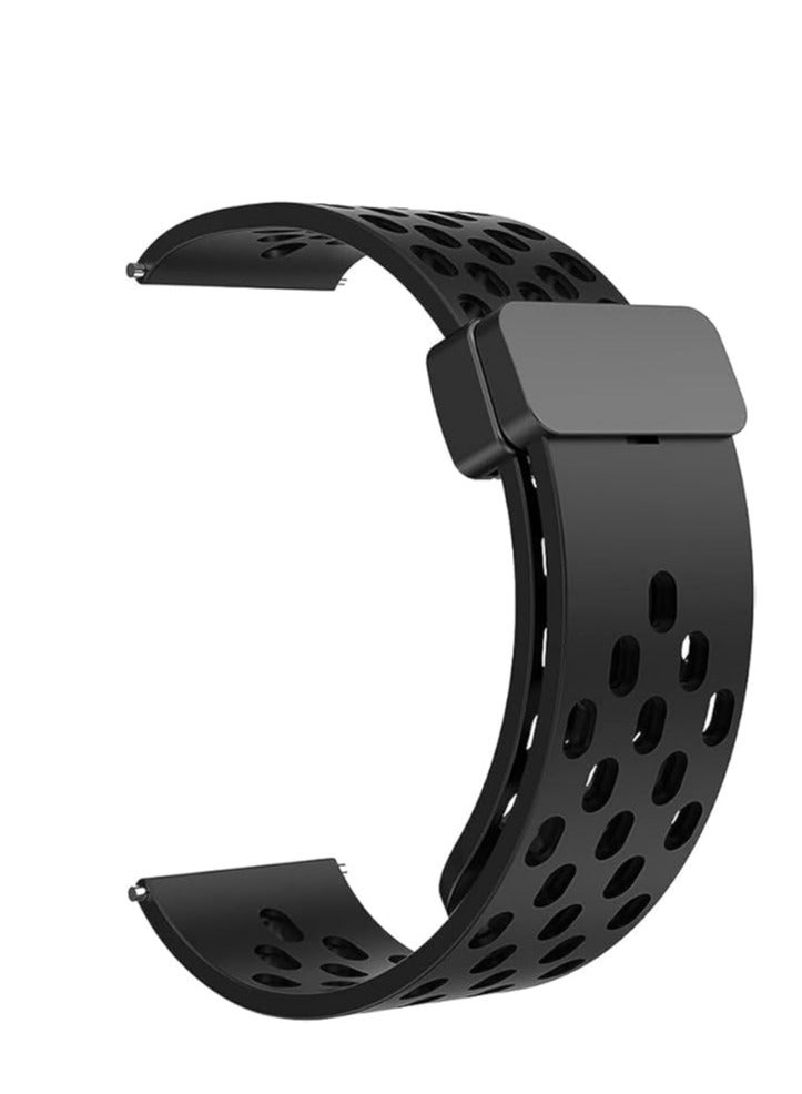 Strap Silicone Magnetic Buckle 20MM For Samsung Gear Sport/Watch 6/5/4/5 Pro 45mm/S2 classic/active 2 40mm 44mm/Amazfit GTS 2/2e/GTS 3/3 Pro/GTS 4/GTS 2 Mini/3 Mini/4 Mini/Bip 3/Bip 3 Pro - Image 2