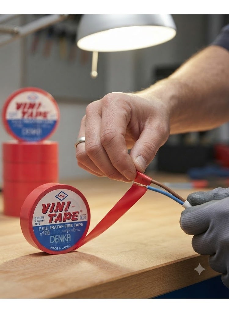 Vini Electrical Insulation Tape- 10 Pieces (Red) - Image 2