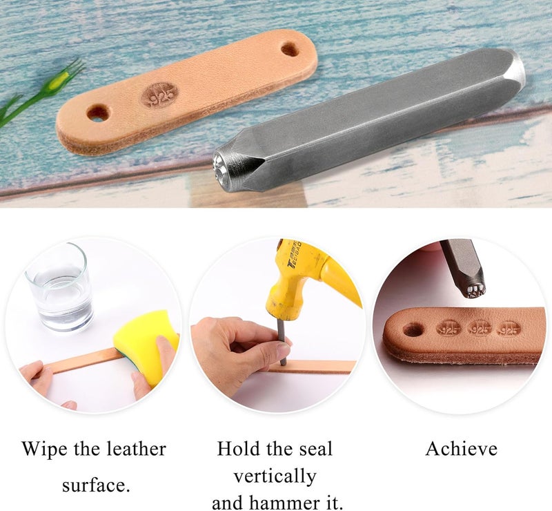 Yoption 4mm .925 Metal Stamp, Metal Punch Stamping Tool DIY Arts and Crafts Supplies for Stamping/Punching, Jewelry, Clay, Leather, Wood - Image 3