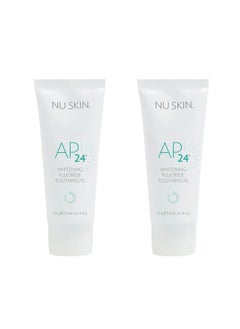 Nu Skin AP 24 Whitening Fluoride Toothpaste | 4oz | Brightens and Whitens Teeth | Helps Prevent Dental Cavities | Gentle Vanilla Mint Formula | 2 Pack  - Image 1