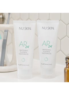 Nu Skin AP 24 Whitening Fluoride Toothpaste | 4oz | Brightens and Whitens Teeth | Helps Prevent Dental Cavities | Gentle Vanilla Mint Formula | 2 Pack  - Image 5
