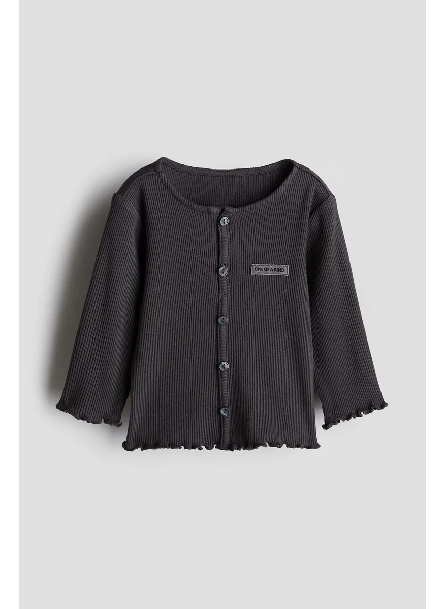 H&M Button-Detail Jersey Top