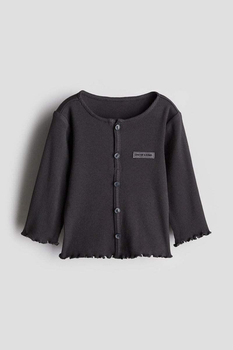 H&M Button-Detail Jersey Top - Image 1