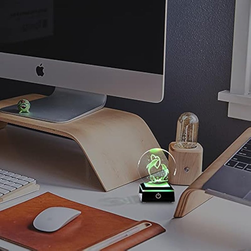 3D Laser Crystal Ball Dolphin Gifts for Women Men,Dolphin Decor Glass Figurines Statue Stuff for Room Decorations Birthday for Lovers Keepsake Paperweight (2 Dolphin in The Crystal Ball) - Image 5