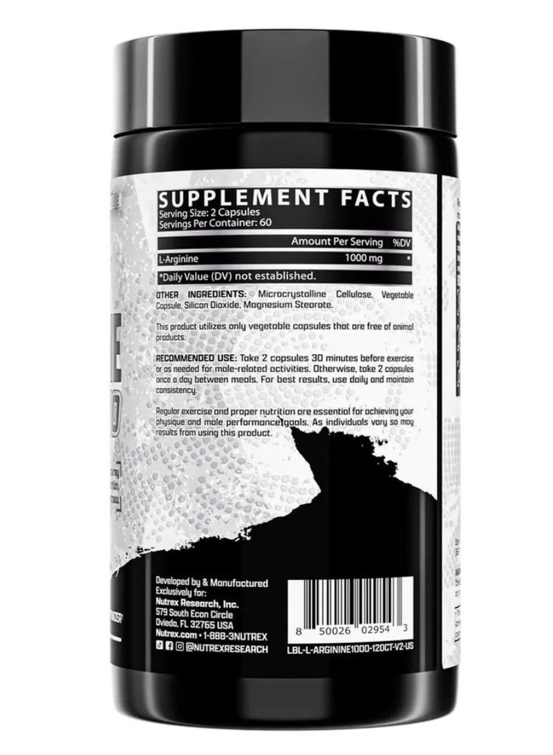 نورتكس ريسيرش إل-أرجينين 1000 120 كبسولة - Image 3