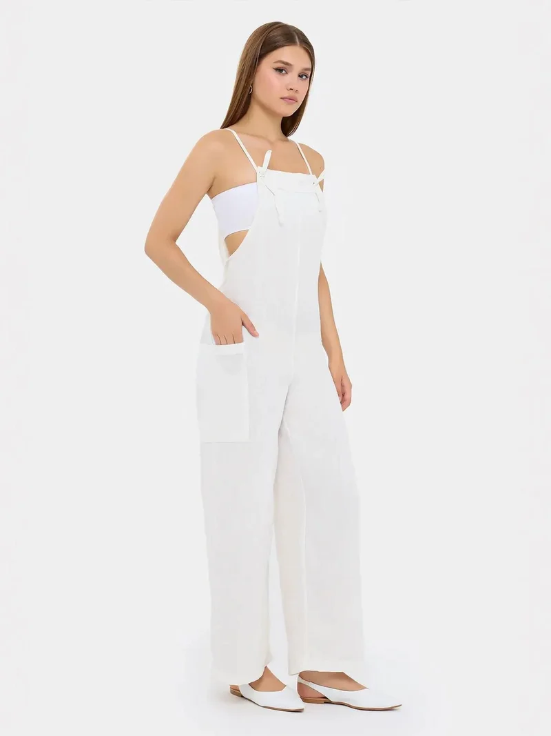 HICCUP Wide-Leg Jumpsuit with Tie Detail