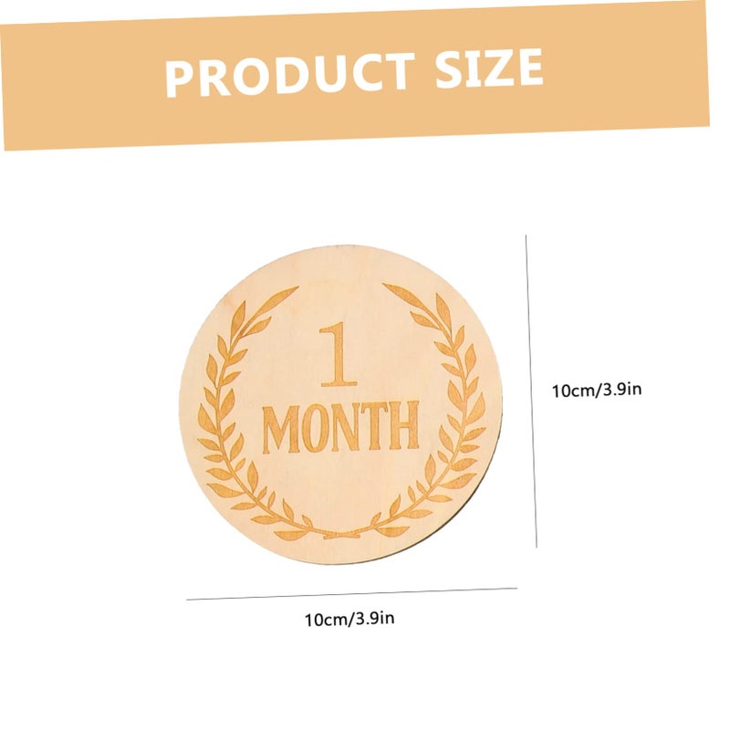 13Pcs Wheat Pattern Milestone Cards Durable Photo Props For Monthly Growth - Image 3