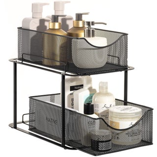 Sorbus 2 Tier Under Sink Bathroom Organizers and Storage  Strong Steel Mesh Sliding Drawers for Enhanced Bathroom Storage  Bathroom Organization and Storage & Under Kitchen Sink Organizer (Black) - pzsku/Z7BCE06E2E0BEDF370C9CZ/45/1749794248/86a17048-e5b1-4668-9af8-ab2ae57c9ffa