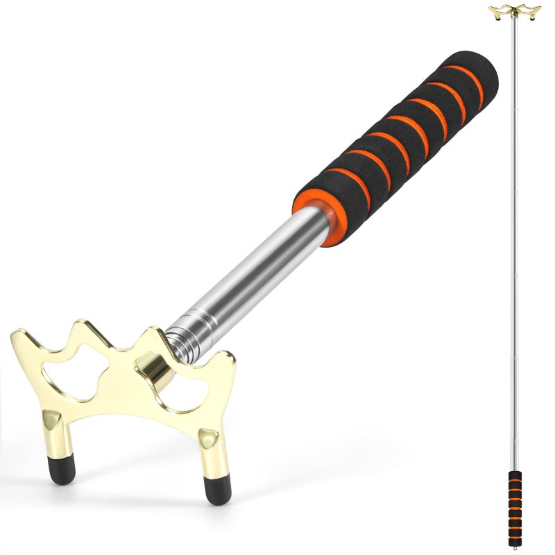 EOTJYAO Pool Bridge Stick Professional Retractable Pool Cue Bridge with Removable Brass Bridge Head Free Adjustment for MultiAngle Shots Easy to Use and Storage Essential Pool Table Accessories - Image 2