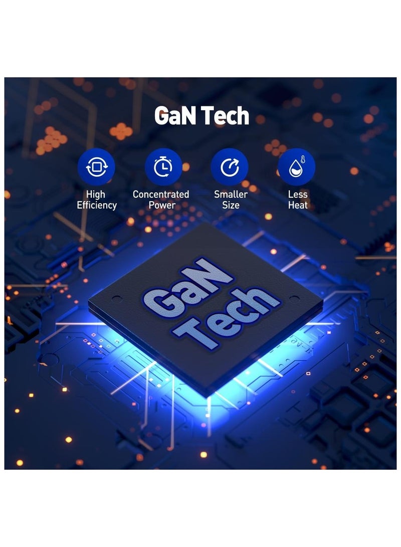JODA High-performance 100W wall charger with 3 PD ports, capable of charging multiple devices simultaneously. Powered by GaN technology for efficient energy use and a compact - Image 4