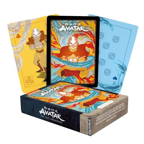 Aquarius Avatar Playing Cards Avatar The Last Airbender Shaped Deck of Cards for Your Favorite Card Games Officially Licensed The Office Merchandise Collectibles Avatar Last Airbender - Image 1