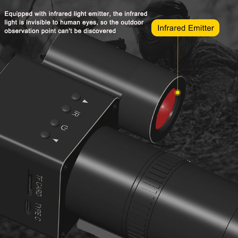 Handheld Portable Telescopic Sight 8-24X Magnify 1.54inch 320*320 Display 1.5X Objective Lens with Photo Video Taking Function Support PC Connection Day and Night Use for Outdoor Sports Huntings - Image 2