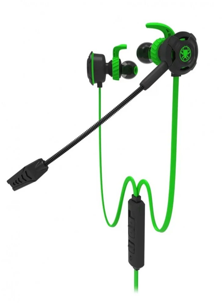 Plextone G30 Wired Earphones with Adjustable Microphone for PS4, Laptop, and Mobile Phones, with a Stylish and Soft Portable Headphone Case, and Built-in Controls for Hands-Free Calling (Green) - Image 5