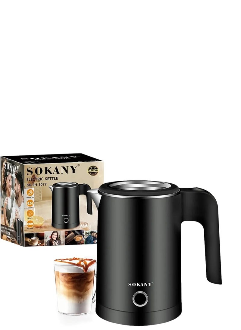 sokany - sokany electric kettle, Water Boiler, Efficient 600 W Electric Kettle - 0.5 L Capacity with Dual Safety System and Eco-Friendly Design, SK-1077 - Image 1