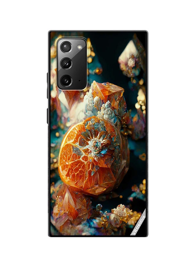 VR CREATIVE Protective Case Cover For Samsung Galaxy Note20 5G Orange Paint Gel Balls Design Multicolour - Image 1