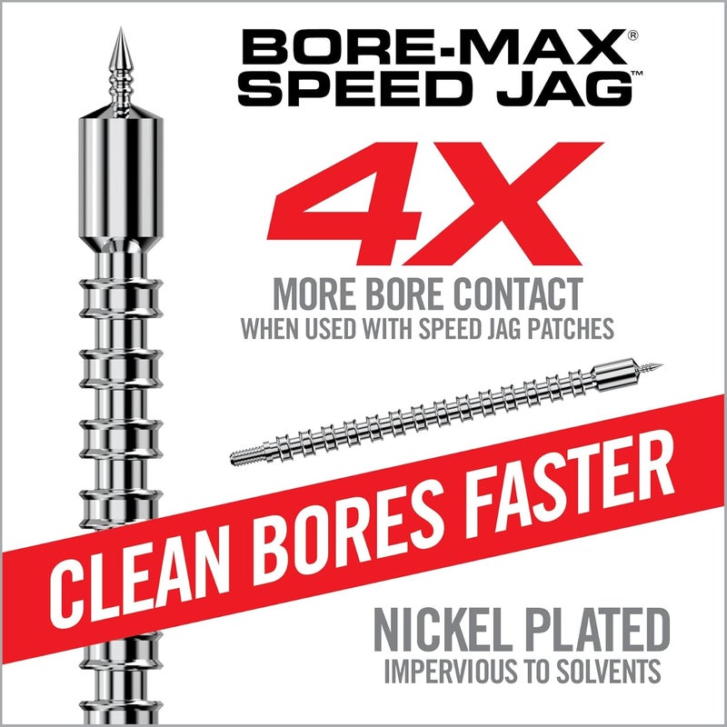 Real Avid Bore-Max Speed Jag and 25 Patches, Gun Cleaning Supplies Set With Bore Cleaning Patch Holder for Rifle and Pistol - Image 1
