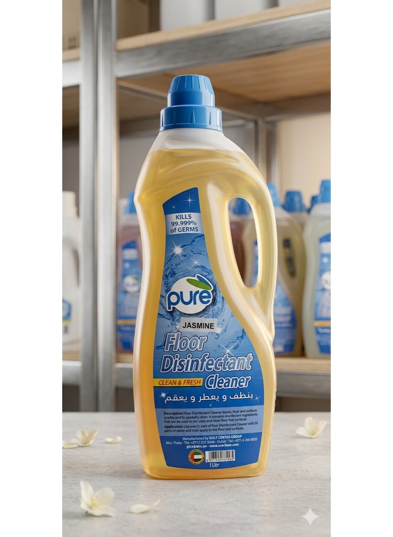PURE Floor Disinfectant & Multi-Surface Cleaner - Jasmine Scent, 1L - Kills 99.9% of Germs - Image 3