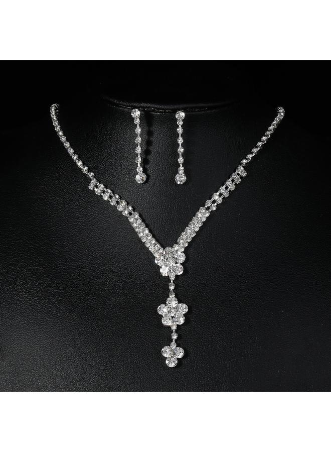 Europe And The United States Necklace Suit Earrings Jewelry Suit Banquet Dress Chain Fashion Joker Bridal Jewelry