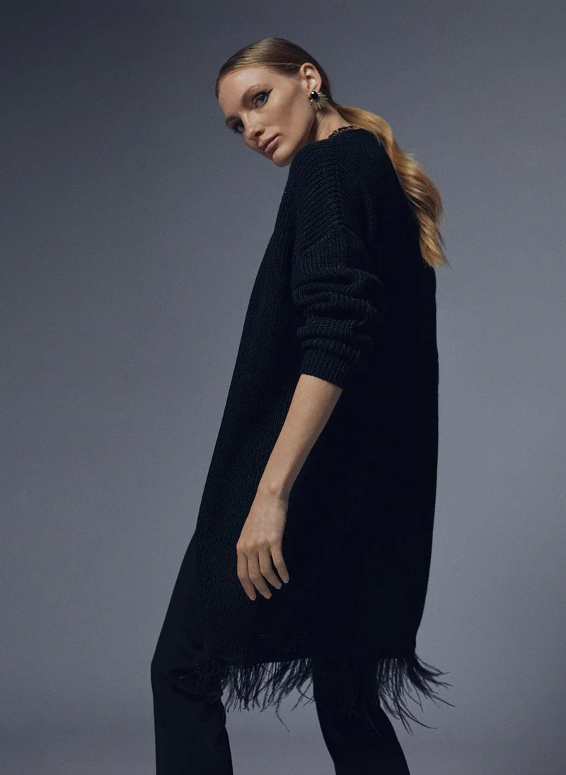 Lola Casademunt Cardigan with feather detail
