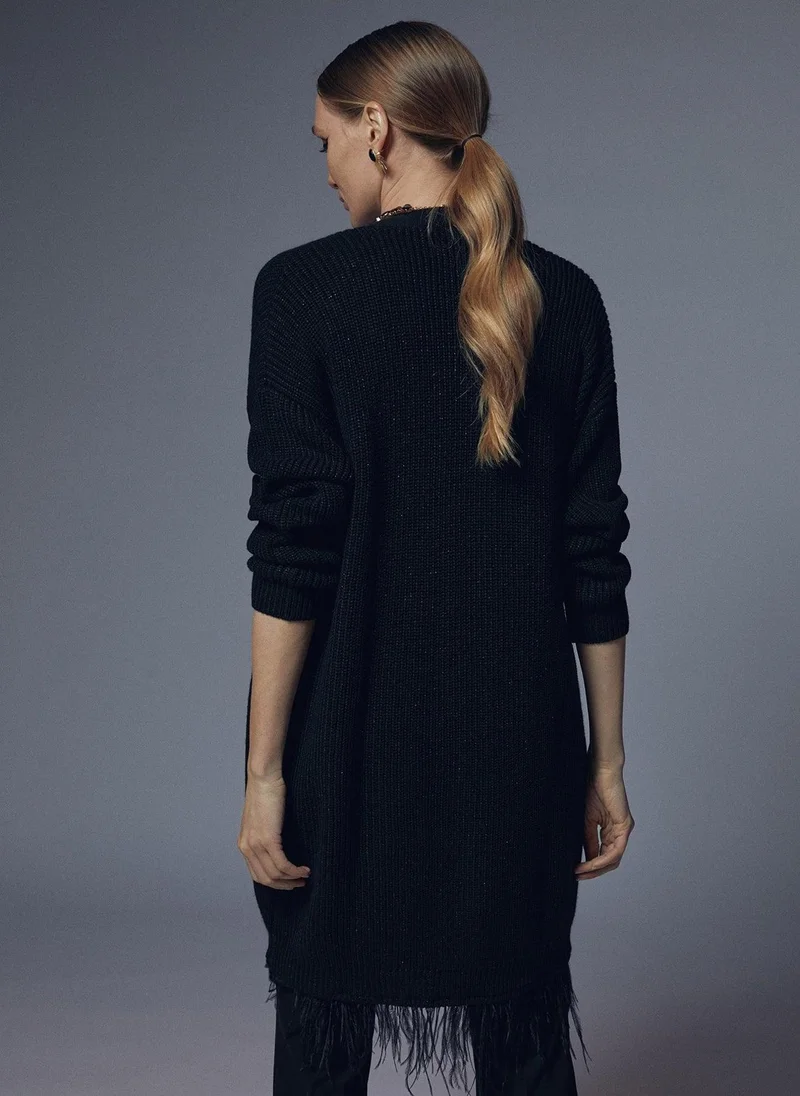 Lola Casademunt Cardigan with feather detail