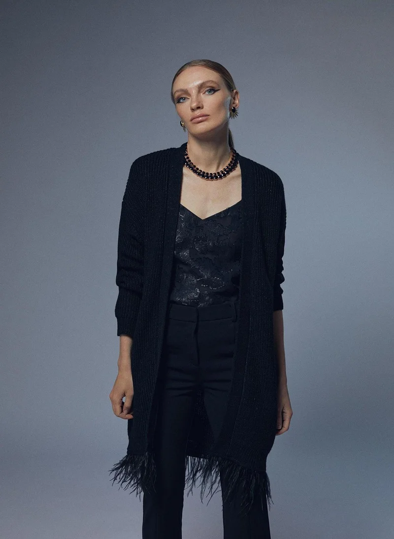 Lola Casademunt Cardigan with feather detail