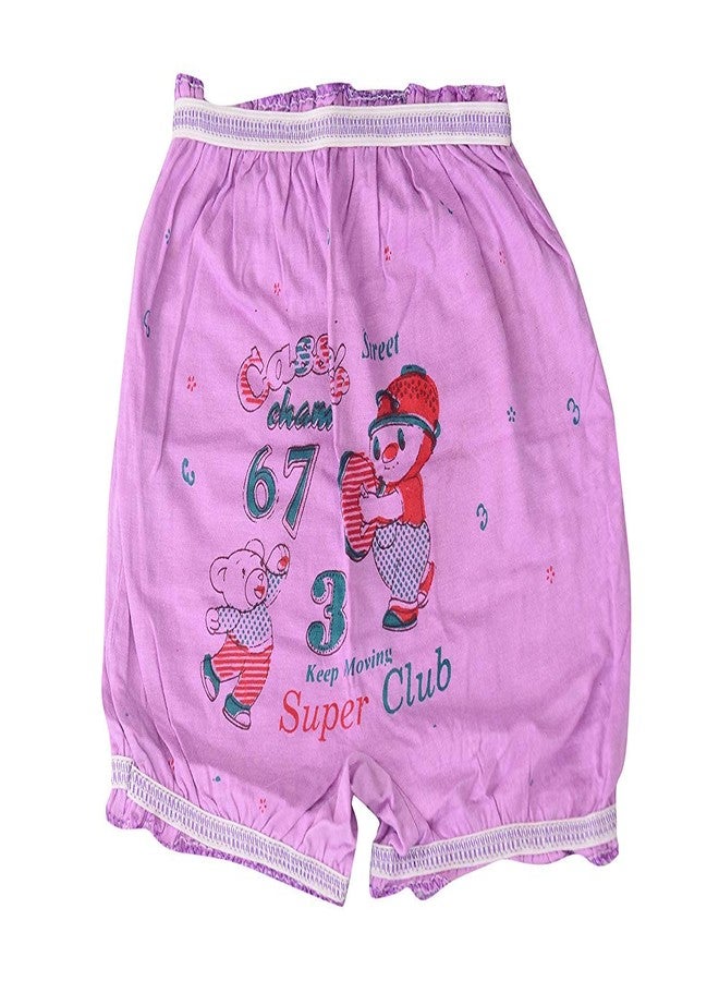 ZEKI Pure Cotton Printed Multi-Coloured Bloomer for Kids Girls & Boys Pack of 08 (18-24 Month) Multicolour - Image 3