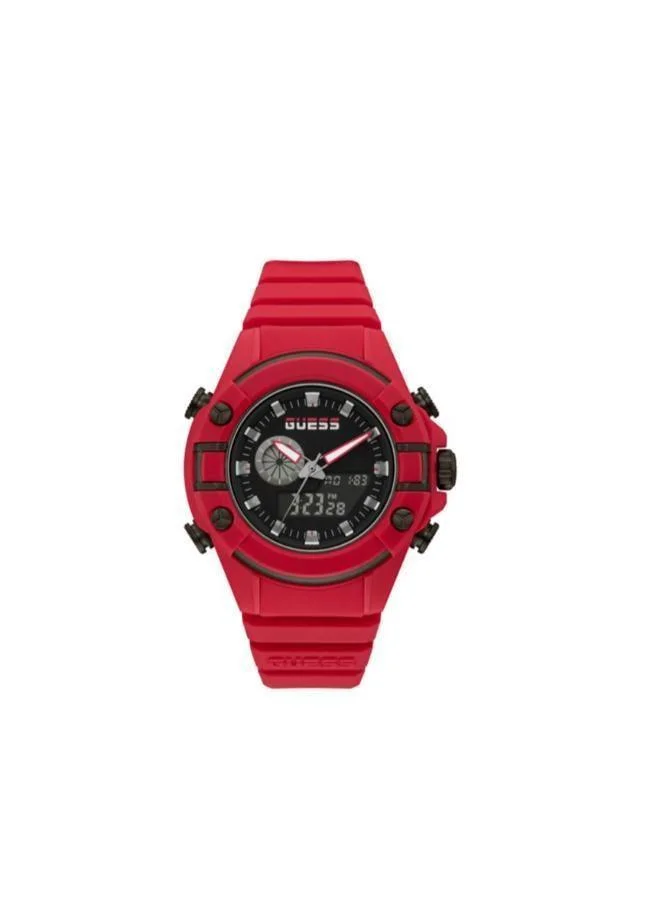GUESS Digital Silicone Strap Watch