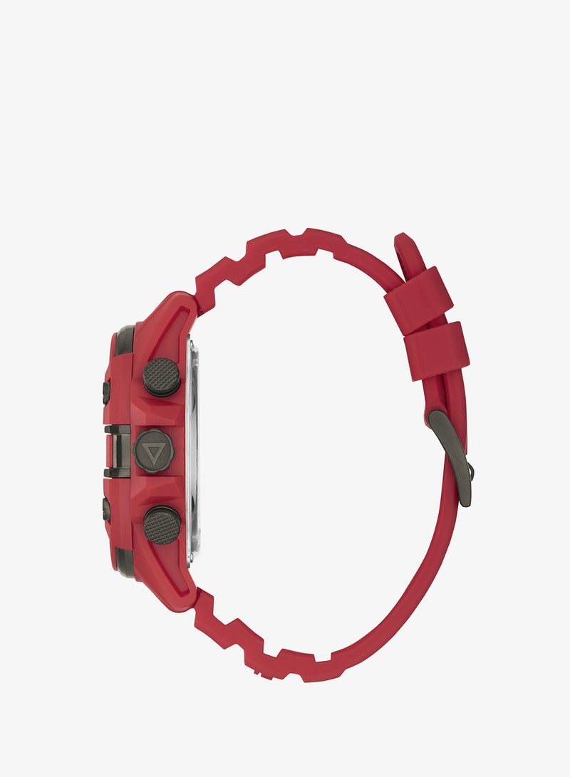 GUESS Digital Silicone Strap Watch - Image 3