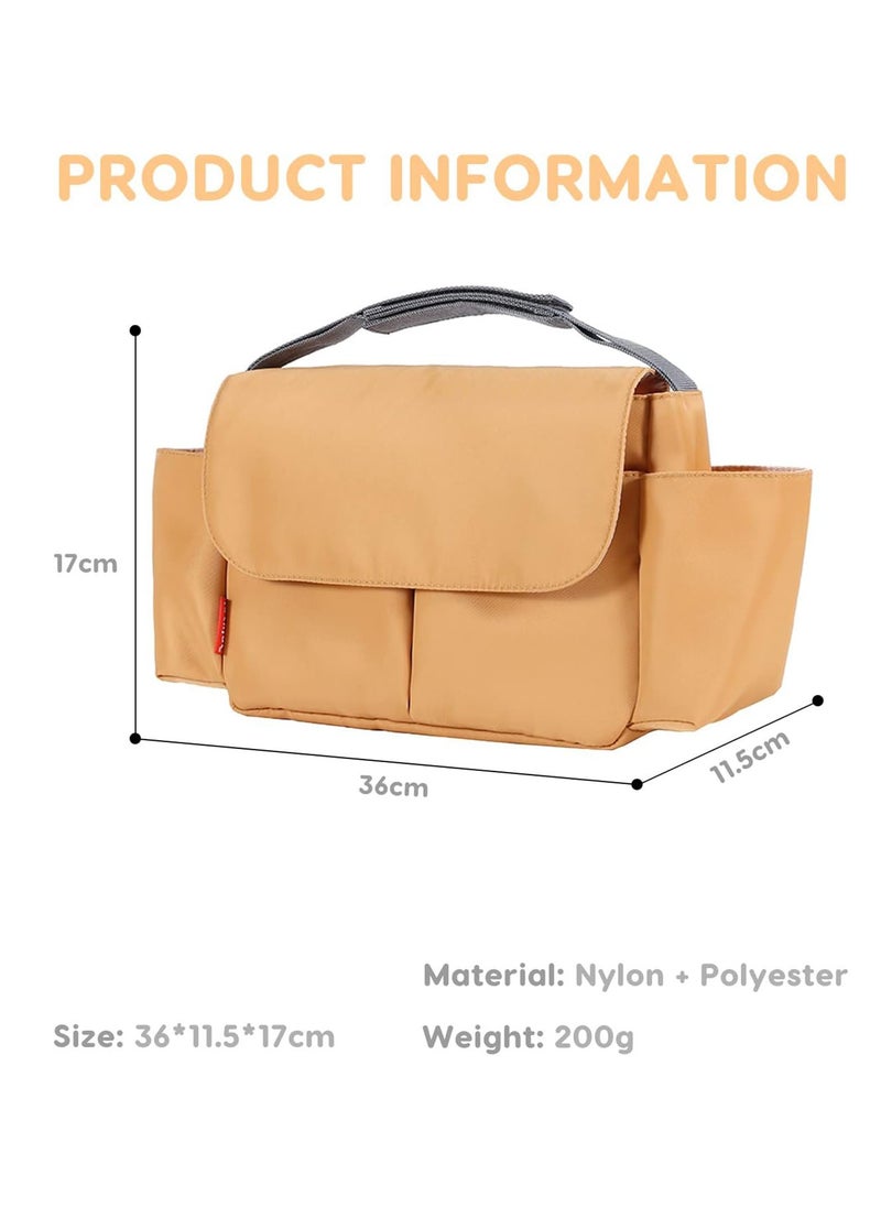 Excefore - Pram Buggy Bag Organiser, Waterproof Stroller Organiser Bag, Multifunctional Large Baby Stroller Organizer Bag, Pushchair Storage Bag with Cup Holders  for Carrying Diaper Toys Snacks - Image 1