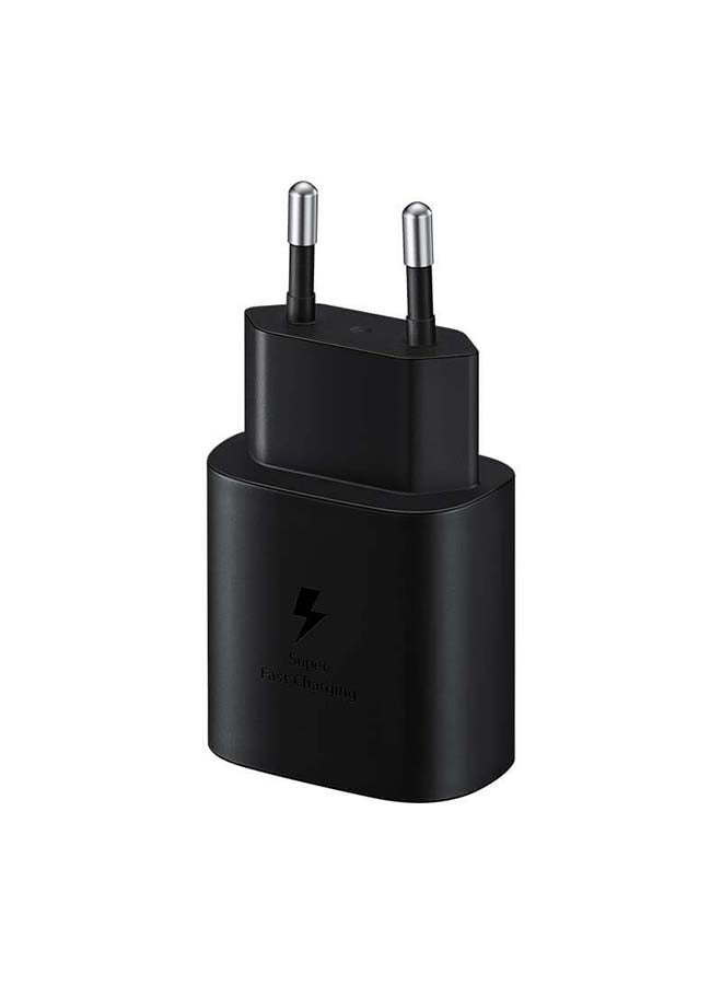 سامسونج محول شحن USB-C فائق السرعة بتقنية PD أثناء التنقل بقدرة 25 وات (مقبس أوروبي) أسود - Image 2