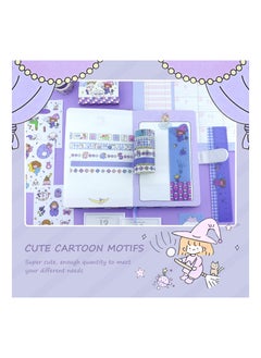 Generic Adorable Purple Washi Masking Tape and Memo Pad Set, Featuring Writing Pads, Scrapbook Decor, To-Do Lists, and 7 Rolls of Masking Tape for Planning, Diaries, and Photo Albums - Perfect Gift for Girls!  - Image 4