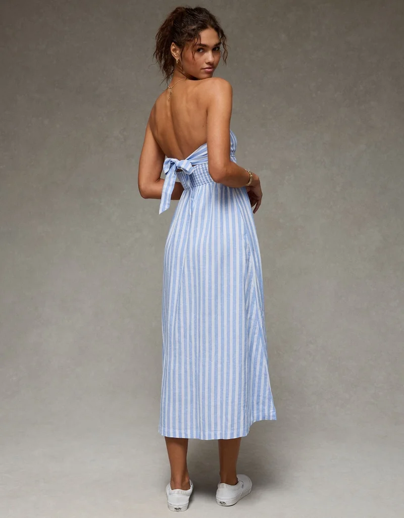 American Eagle  AE Strapless Corset Midi Dress for Women | Best Price UAE