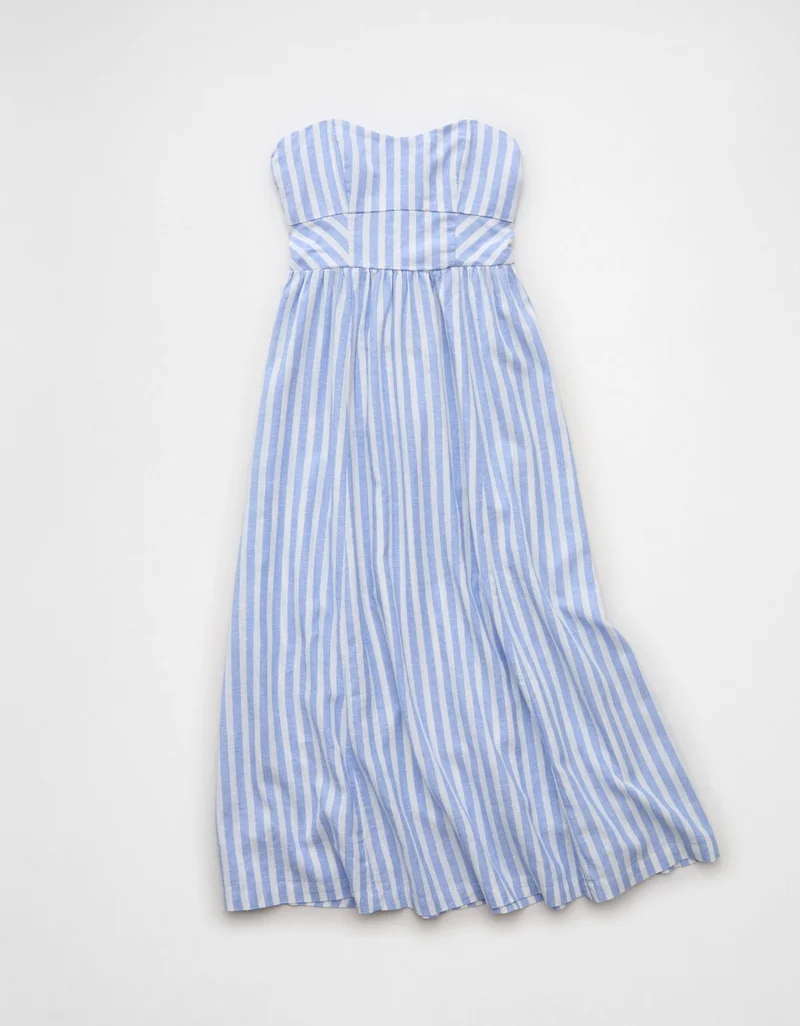 American Eagle  AE Strapless Corset Midi Dress for Women | Best Price UAE