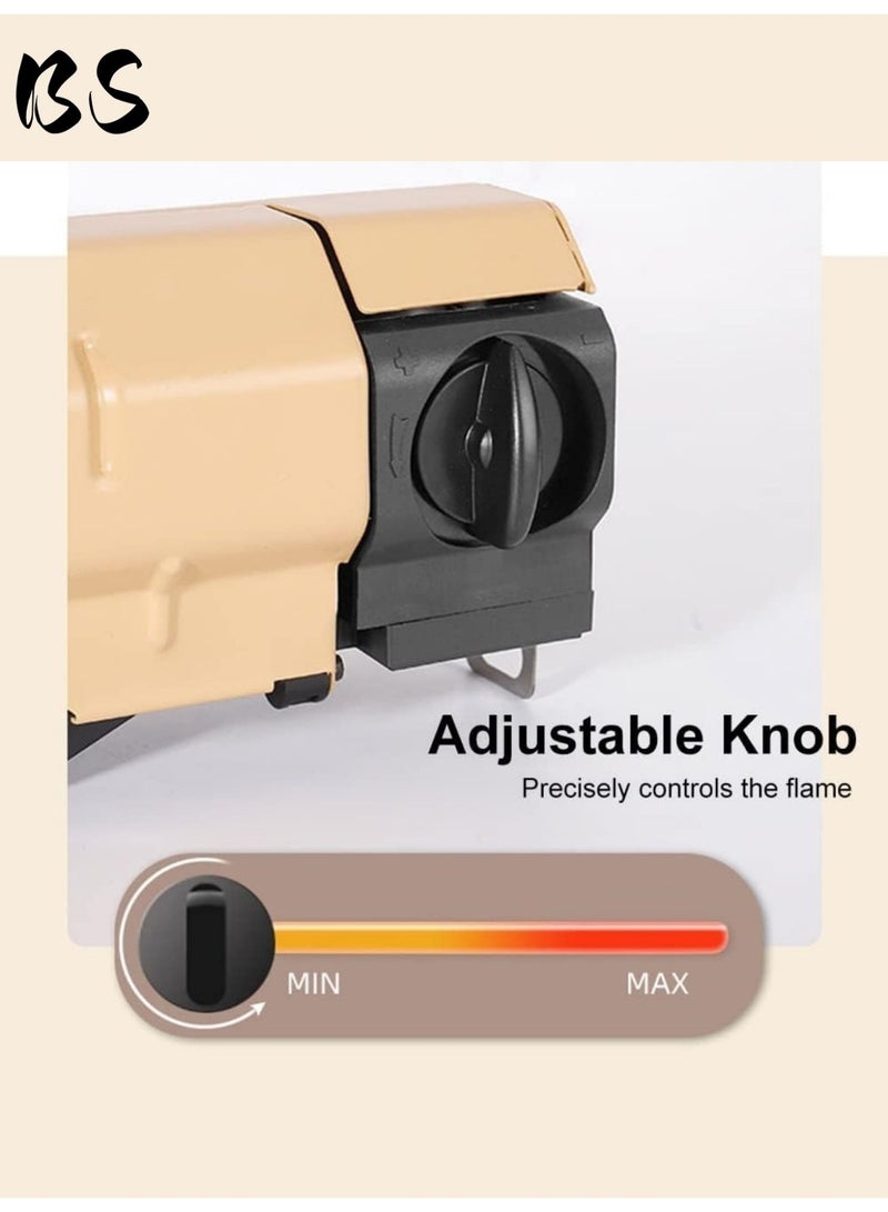 بي إس موقد بوتان محمول قابل للطي للتخييم في الهواء الطلق (2600 واط) | وقت غليان 3-5 دقائق | يتضمن حقيبة تخزين | مثالي للنزهات وحمل حقائب الظهر والمغامرات والسفر المنزلي ورحلات السيارات الترفيهية | كاكي. - Image 4