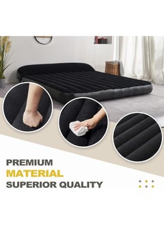 FULL JOY King Size Air Mattress for Camping and Home, Inflatable with Flocking Surface and Pillow,Blow Up Mattress for Travel, Stay Over Night/72  - Image 2