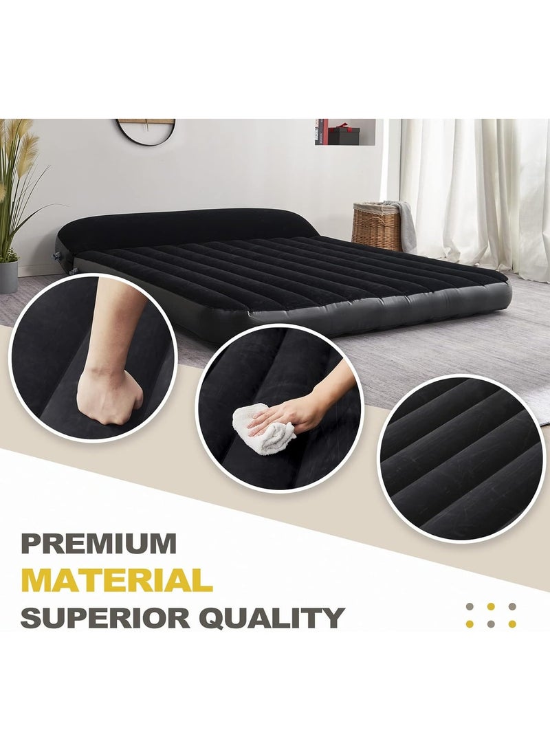 فول جوي مرتبة هوائية بحجم كينج للتخييم والمنزل، قابلة للنفخ مع سطح متدفق ووسادة، مرتبة قابلة للنفخ للسفر والبقاء طوال الليل/72 - Image 2