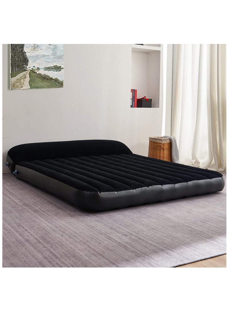 فول جوي مرتبة هوائية بحجم كينج للتخييم والمنزل، قابلة للنفخ مع سطح متدفق ووسادة، مرتبة قابلة للنفخ للسفر والبقاء طوال الليل/72 - Image 5