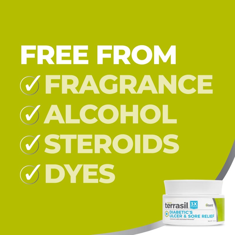 terrasil Foot Ulcer Cream & Sore Relief, Natural Relief & Fast Soothing Treatment, Healing Cream for Leg Ulcers & Sores. 3X Action (1.5 oz) - Image 4