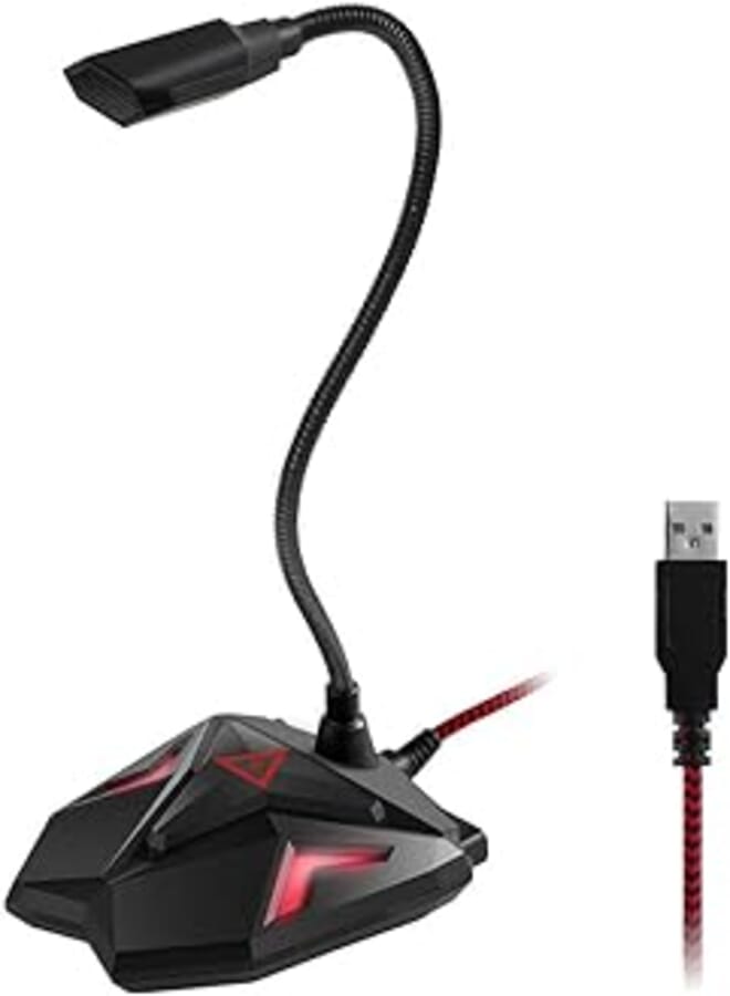 Yanmai G55 Capacitive Gaming Microphone with LED Indicator(Black) 
