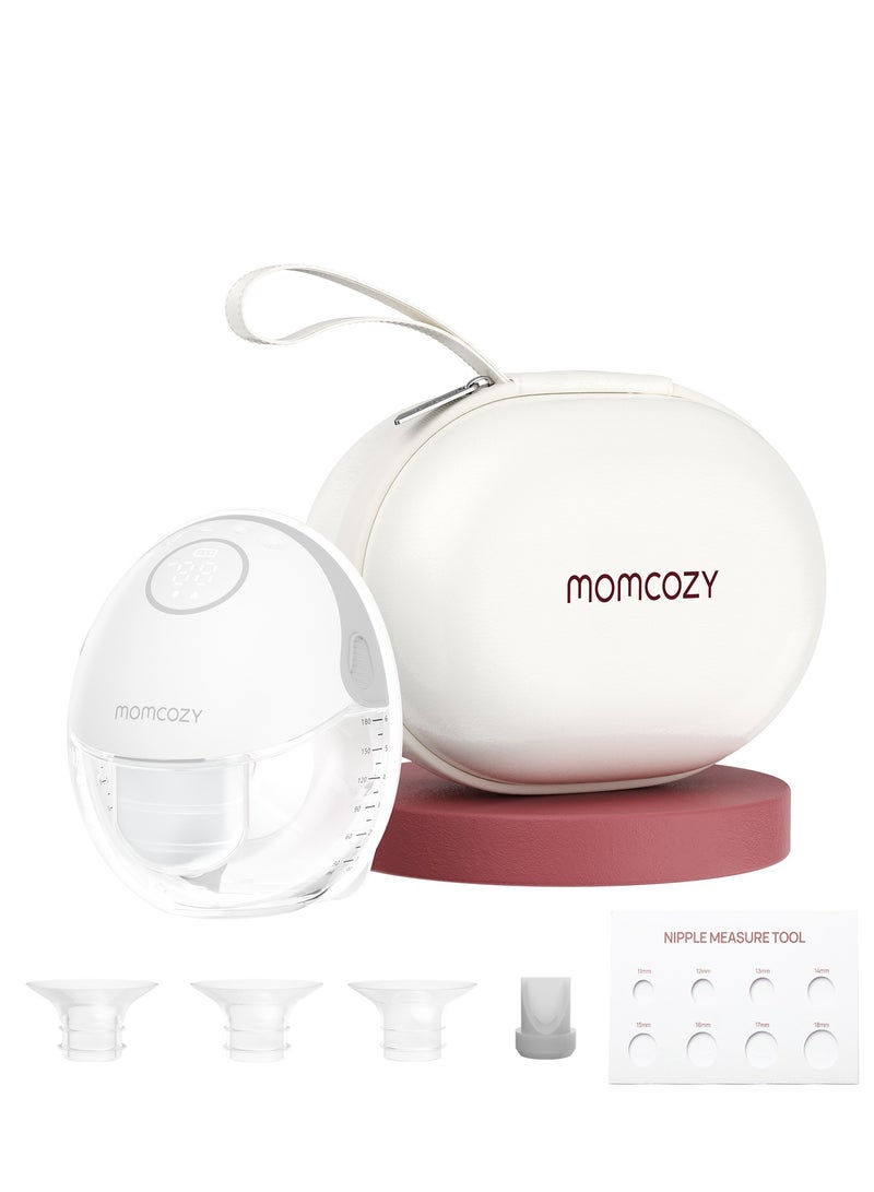 Momcozy مضخة ثدي بدون استخدام اليدين طراز M6، فلانج DoubleFit لمزيد من الملاءمة والخصوصية مع 3 أوضاع و9 مستويات، 24 مم - Image 1