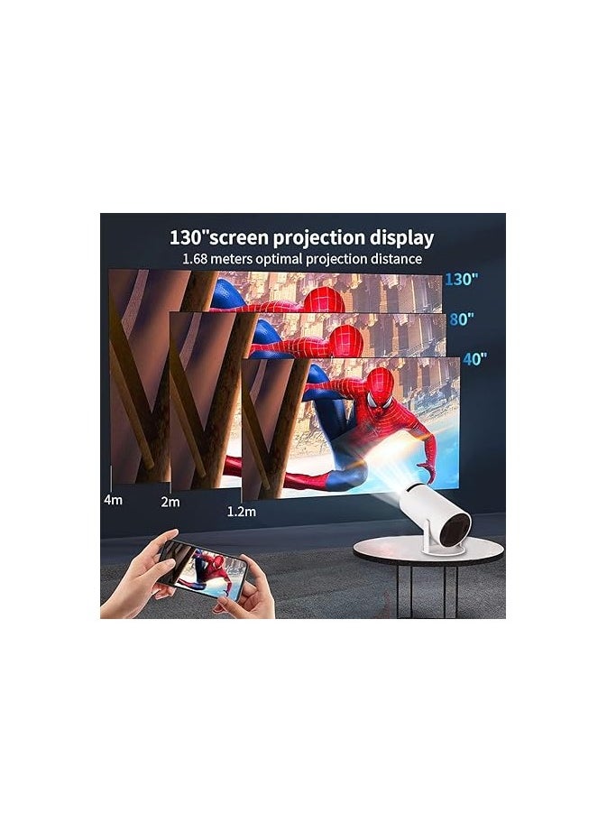 Generic - Mini Projector,HY300 Portable Projector,4K/200 ANSI Projector with 2.4/5G WiFi and Bluetooth - Image 1