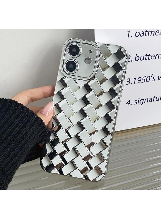 زبون جراب لهاتف iPhone 11 بتصميم نسيج منسوج عتيق مطلي بالكهرباء - Image 1