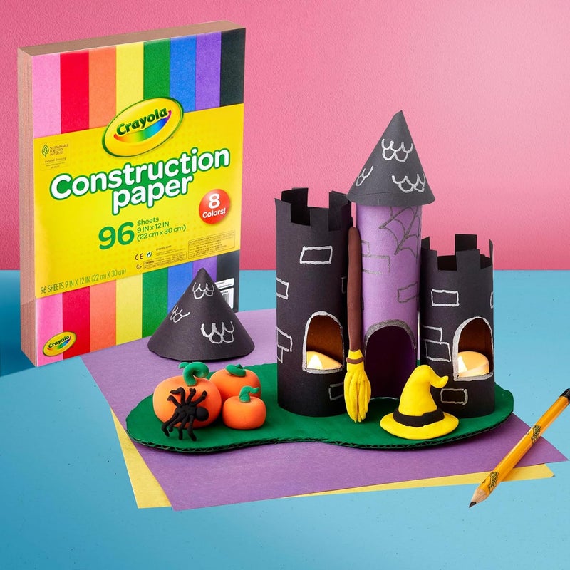 Crayola Construction Paper Pad - 96 Sheets of 9" x 12" in 8 Classic Colors for Arts and Crafts - Image 2