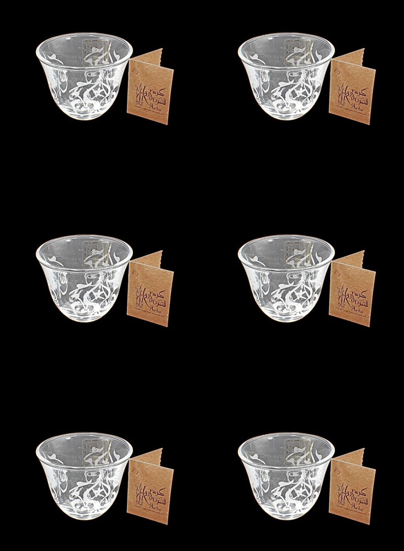 كودو آرتس طقم فناجين قهوة عربي 6 قطع - Image 1