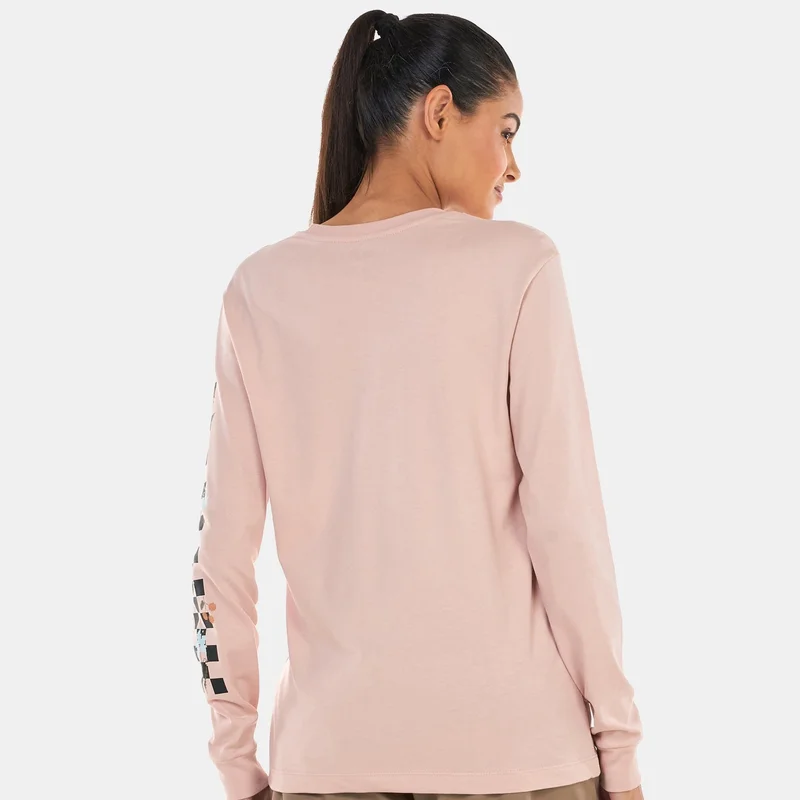 VANS Women's Wyld Tangles Micro Ditsy Long Sleeve Boyfriend T-Shirt