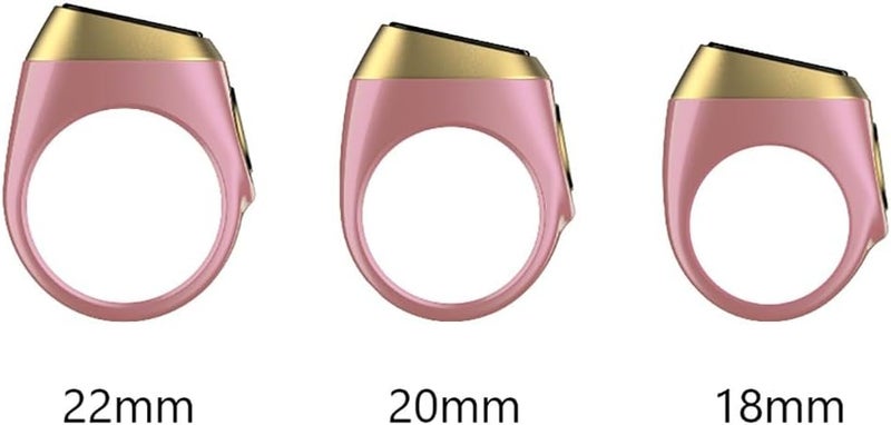 WELL iQIBLA Smart Tasbih Zikr Ring- الصلاة المسلمة- تذكير توقيت الصلاة شاشة OLED Tasbih Counter Smart Ring تكنولوجيا قابلة للارتداء مقاومة للماء (20MM بلاستيك ، وردي) - Image 3