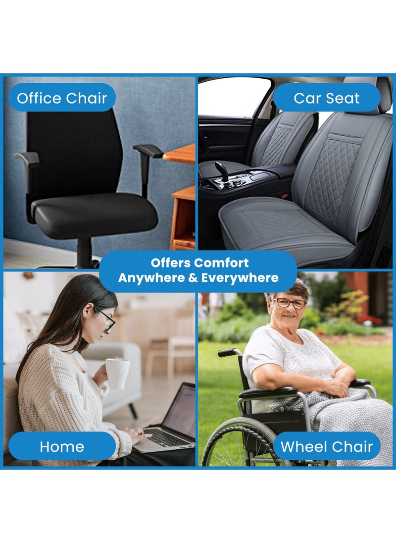 ORILEY ORILEY Premium Comfort Seat Pillow for Office ChairCar SeatHome Chair Orthopaedic Memory Foam Cushion for Tailbone Pain Back Pain Sciatica Relief  - Image 2